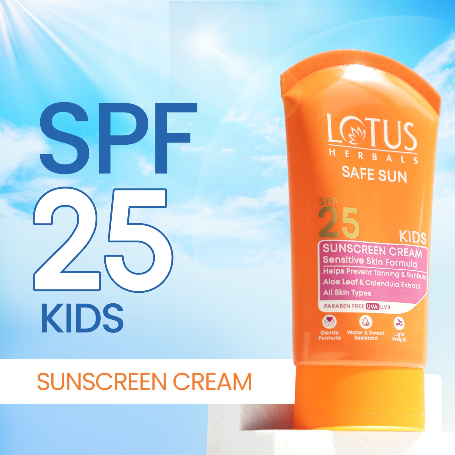Safe Sun Kids Sunscreen Cream SPF 25