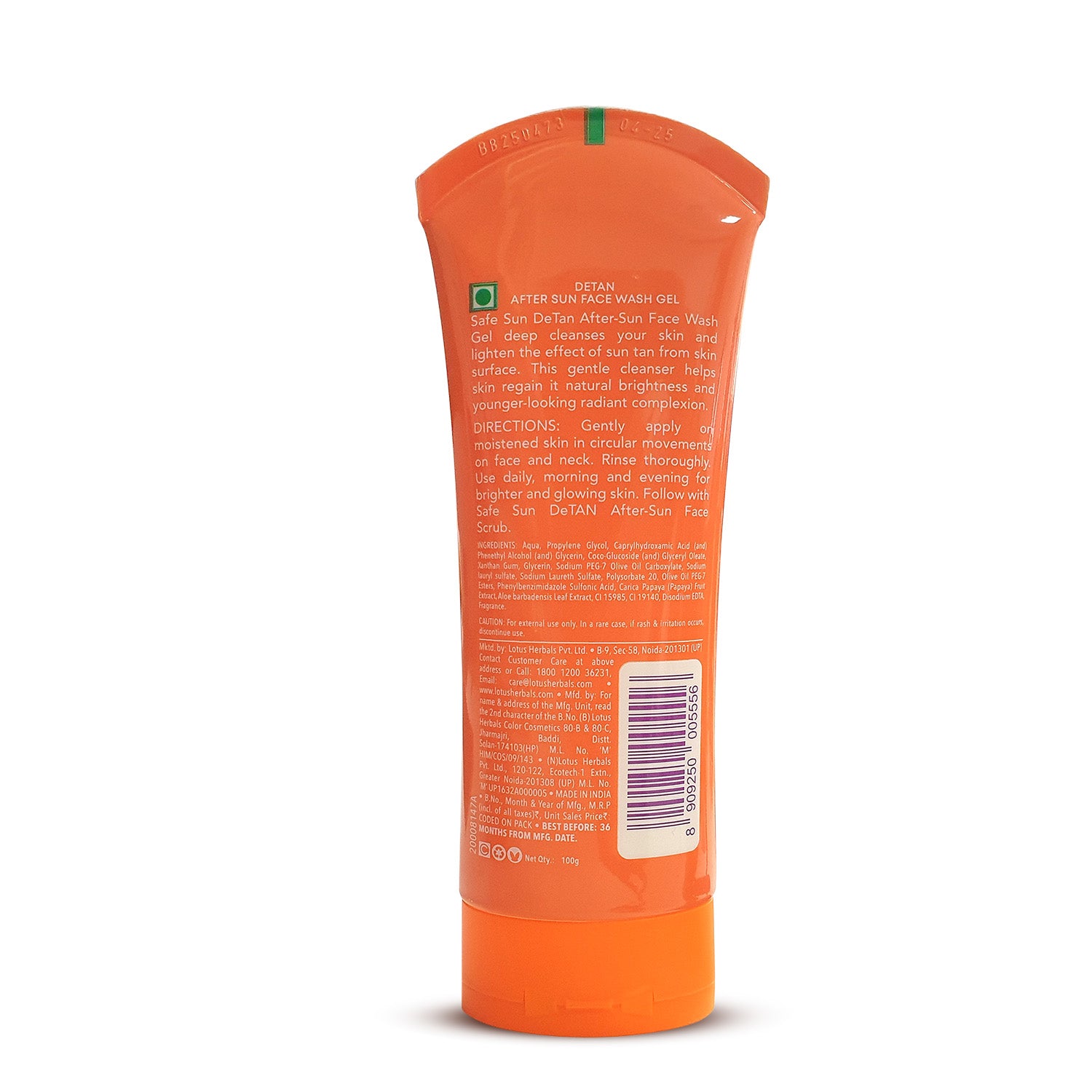Safe Sun DeTAN Face Wash Gel