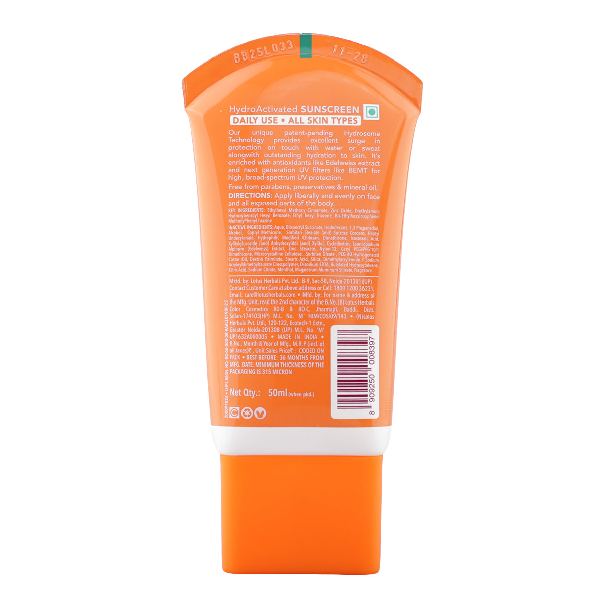 Lotus Herbals Safe Sun HydroActivated Sunscreen SPF 50+ PA+++