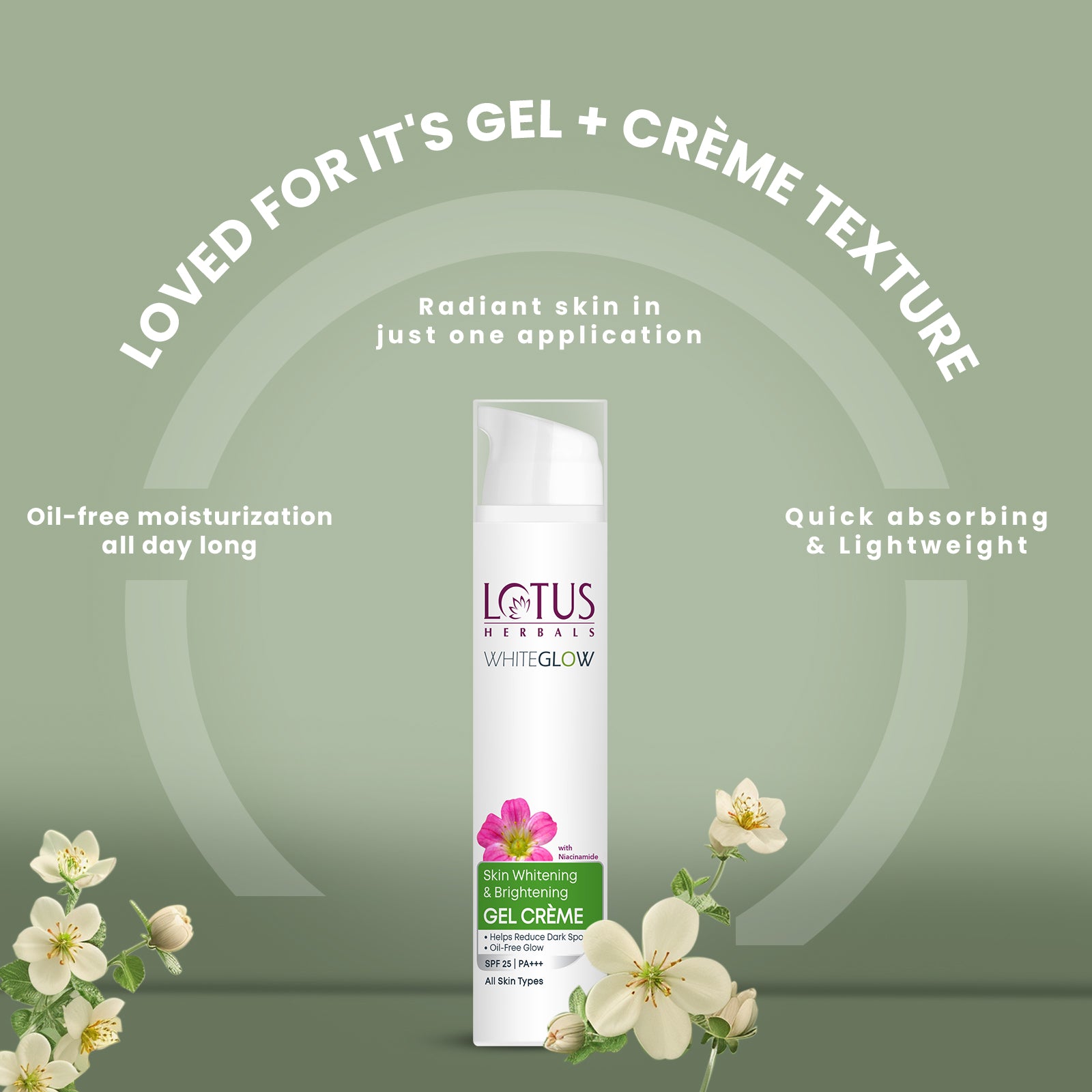 WhiteGlow Skin brightening Gel Creme SPF 25 PA+++ | 75g