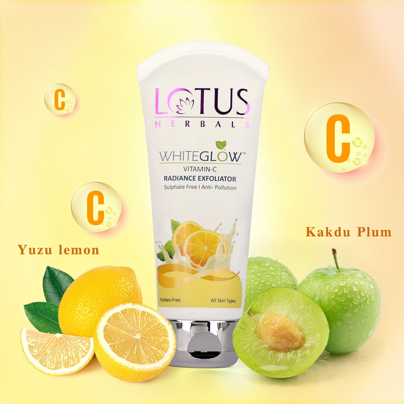 Lotus Herbals WhiteGlow Vitamin-C Radiance Exfoliator Ingredients