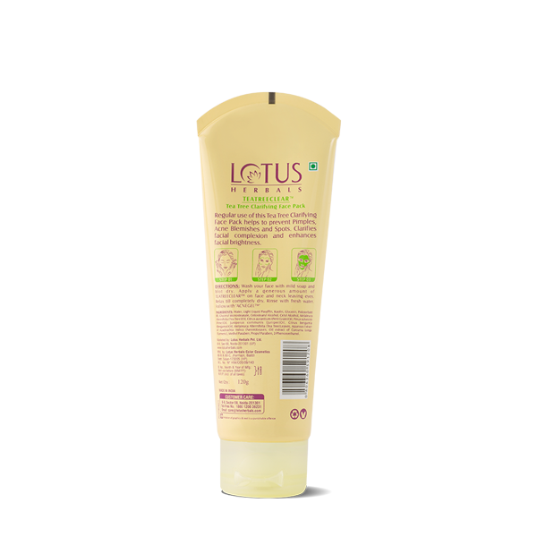 Lotus Herbals - TEATREECLEAR Anti-Acne Oil Control Tea Tree Face Pack
