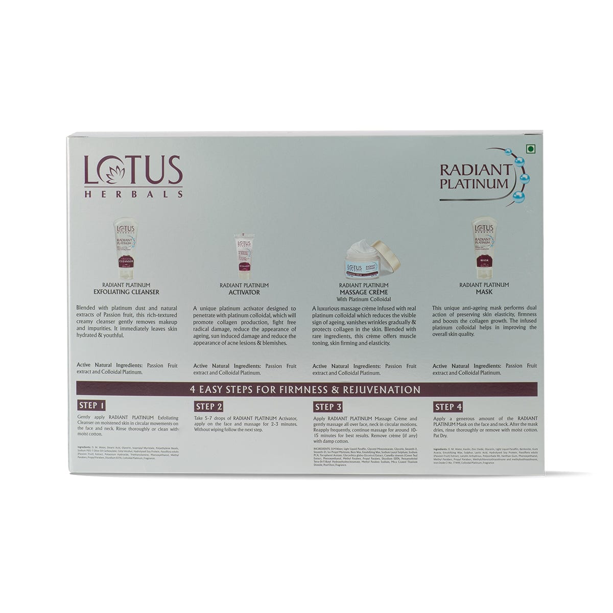 Radiant Platinum Cellular Anti-Ageing Salon Grade Facial Kit