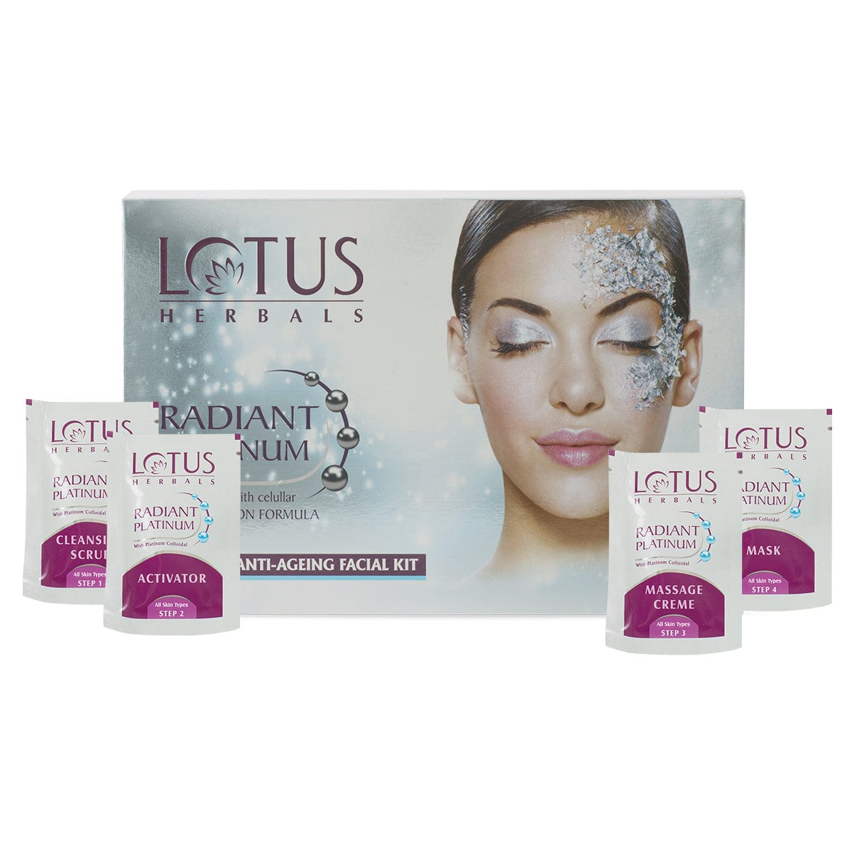 Radiant Platinum Cellular Anti-Ageing Salon Grade Single Facial Kit