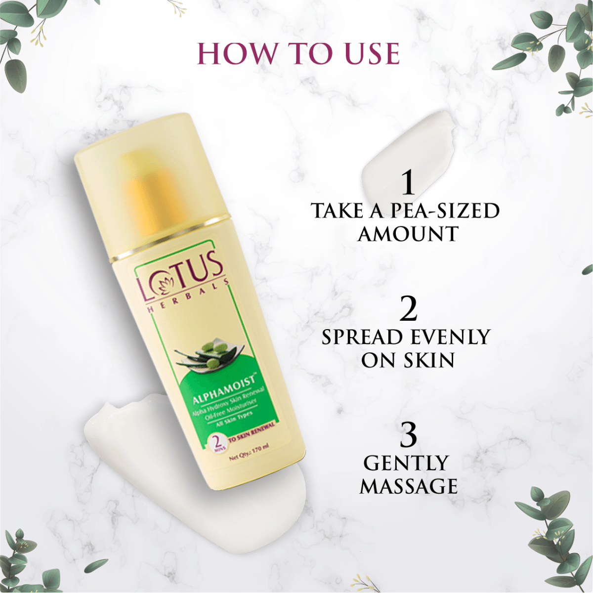 How To Use Lotus Herbals ALPHAMOIST Skin Renewal Oil Free Moisturiser