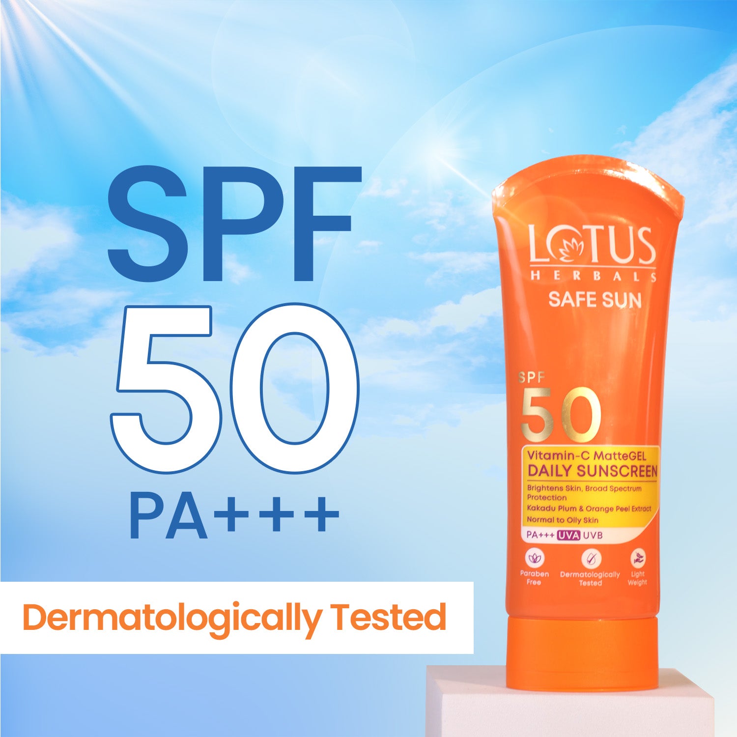 Safe Sun Vitamin-C MatteGEL Daily Sunscreen SPF 50