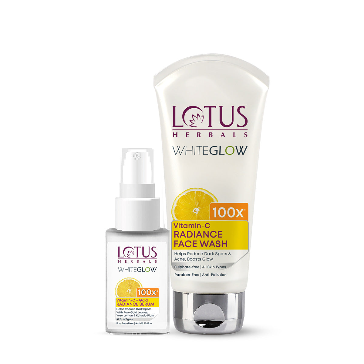 WhiteGlow Vitamin-C FaceWash & Gold Serum Combo