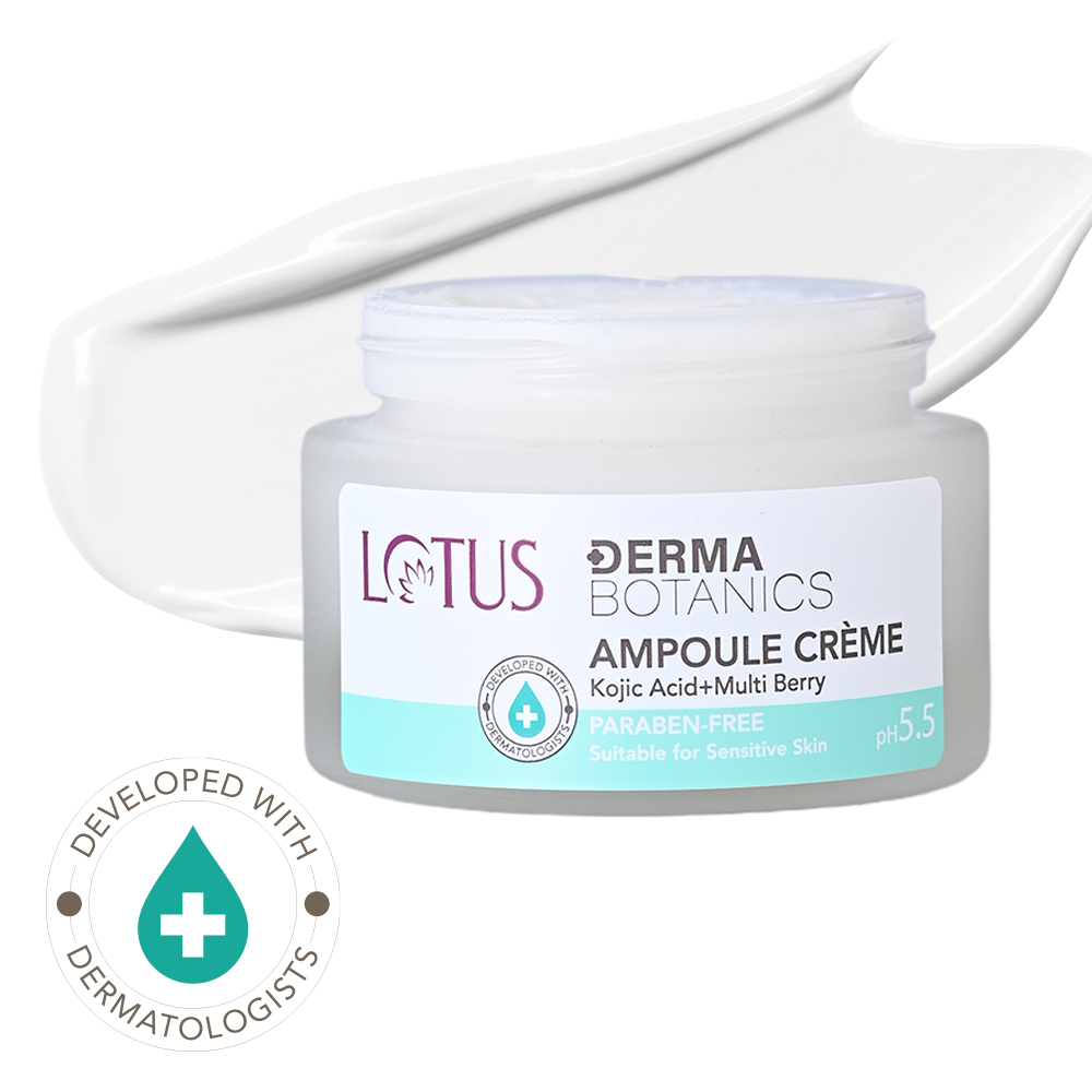 DermaBotanics Kojic Facewash+Multi Berry Hi-Dose Serum+Ampoule Crème