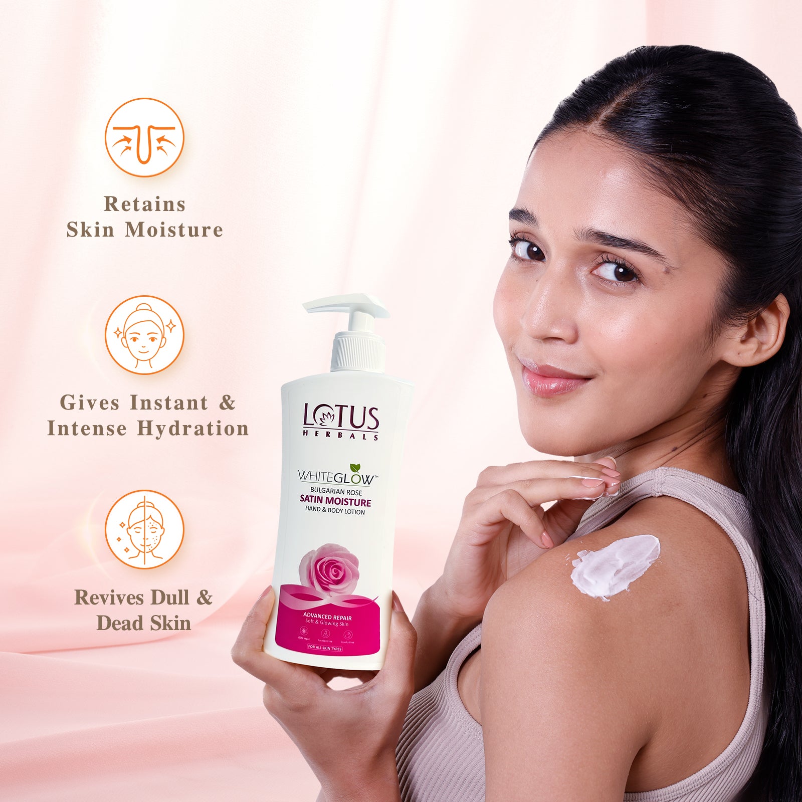 WhiteGlow Satin Moisture Hand & Body Lotion