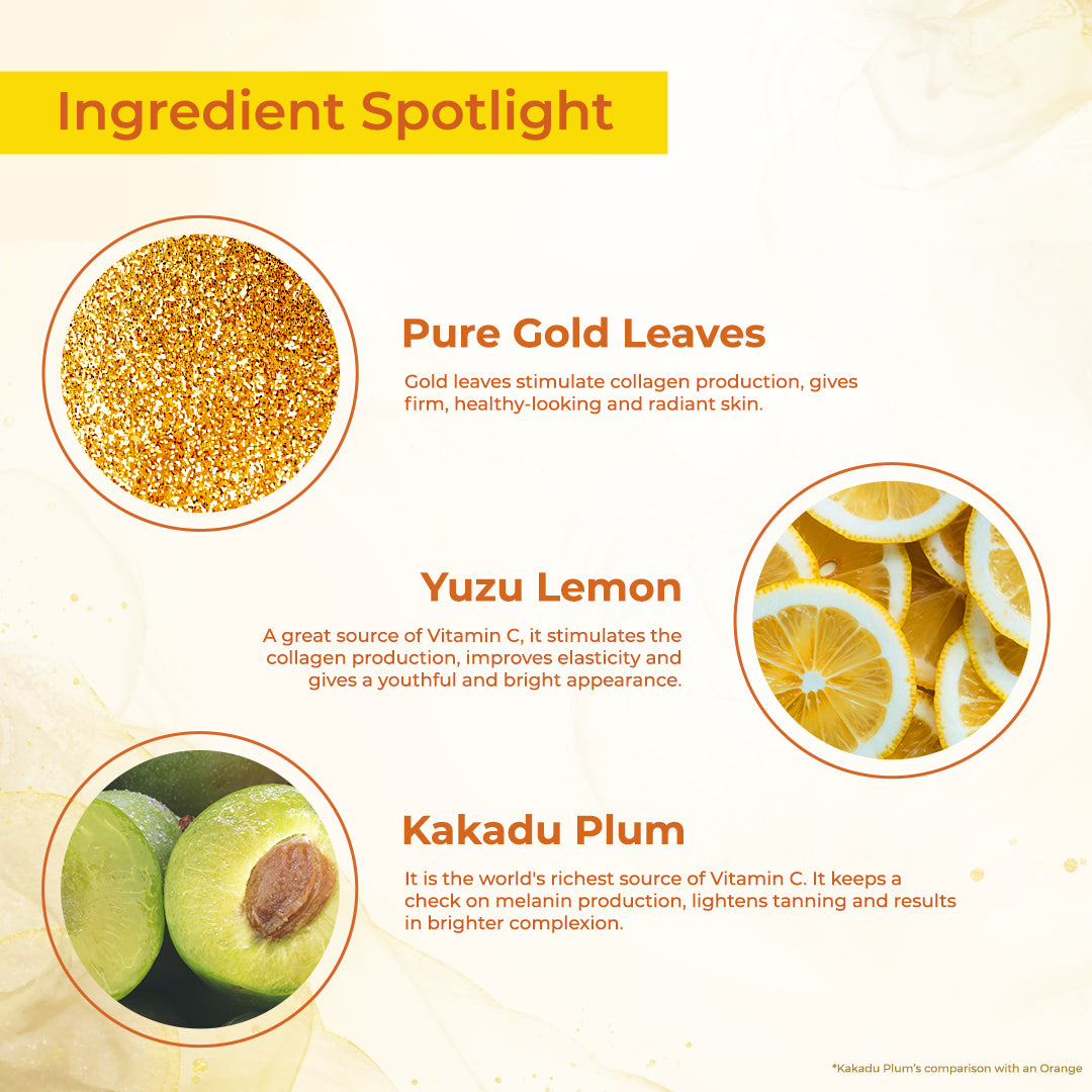 WhiteGlow VITAMIN-C + Gold RADIANCE SERUM