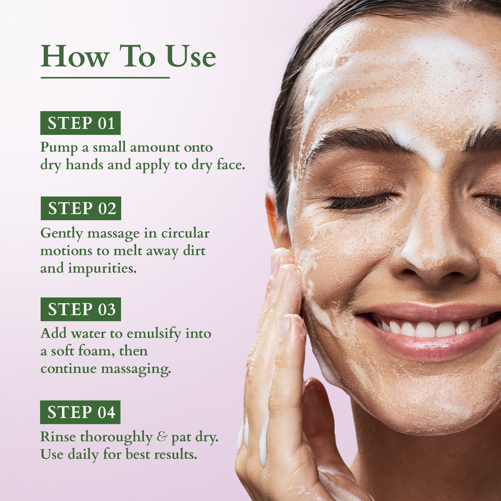 Bakuchiol Plant Retinol Oil to Foam Cleanser