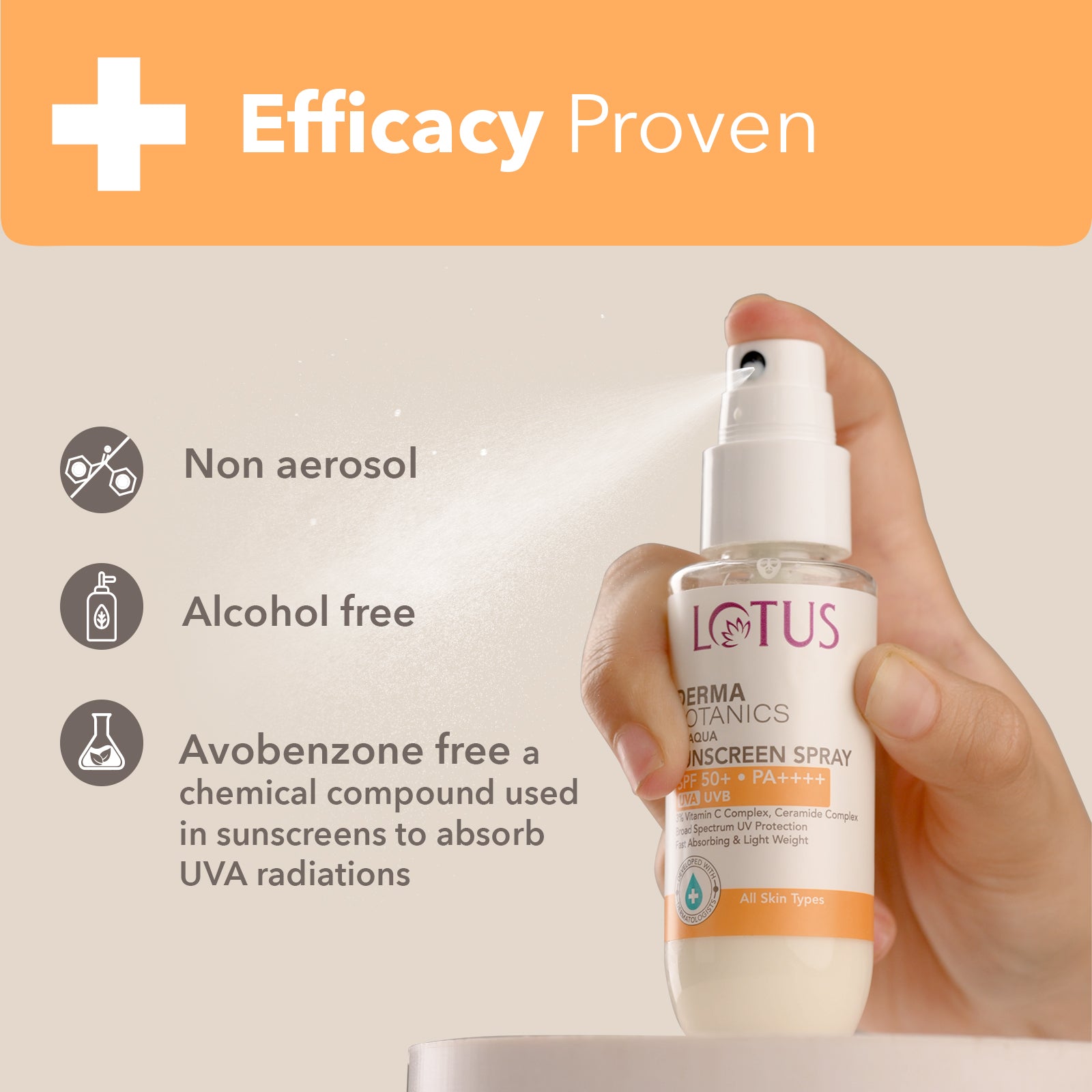 DermaBotanics UV aqua sunscreen spray SPF 50+