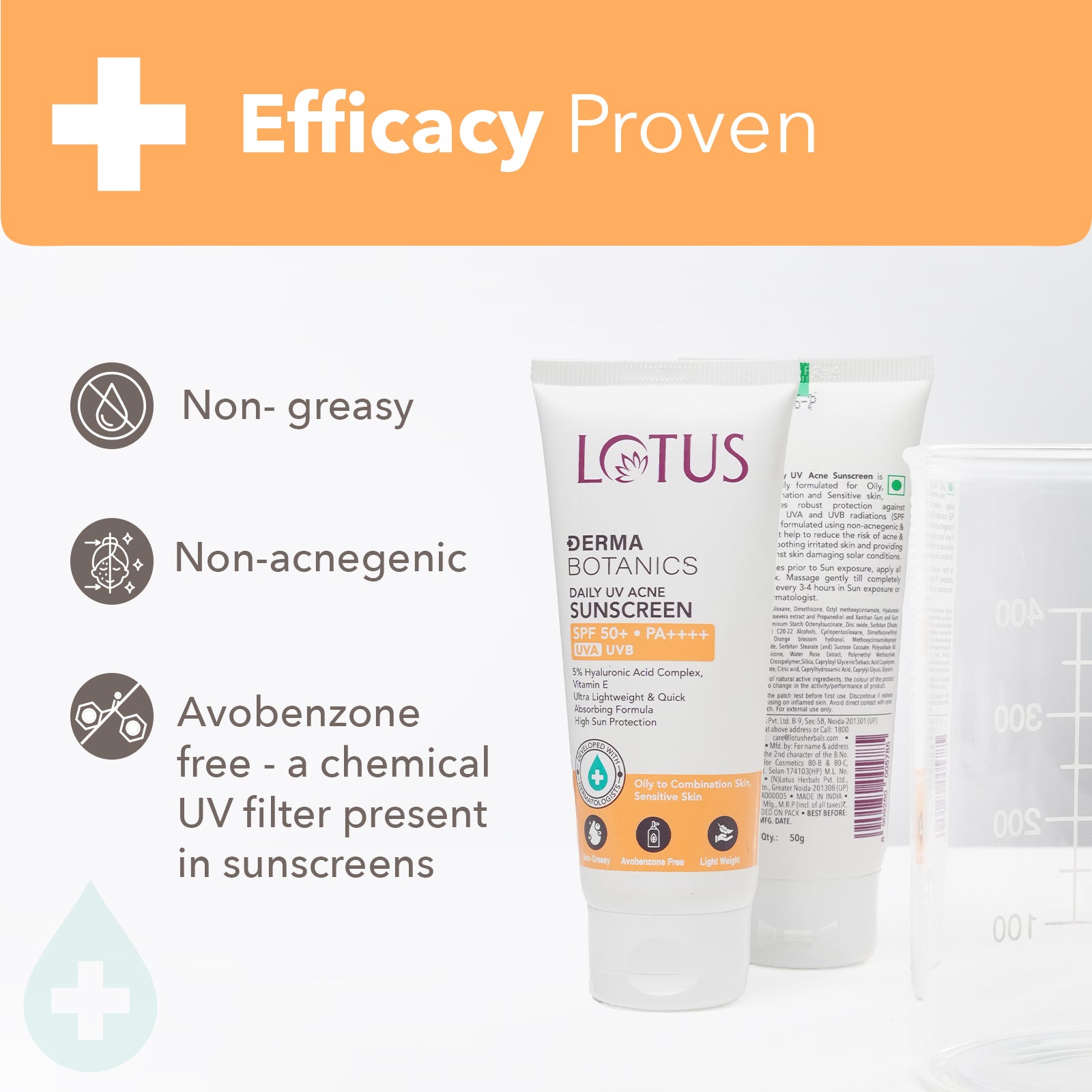 DermaBotanics Daily UV acne sunscreen SPF 50+ PA +++++