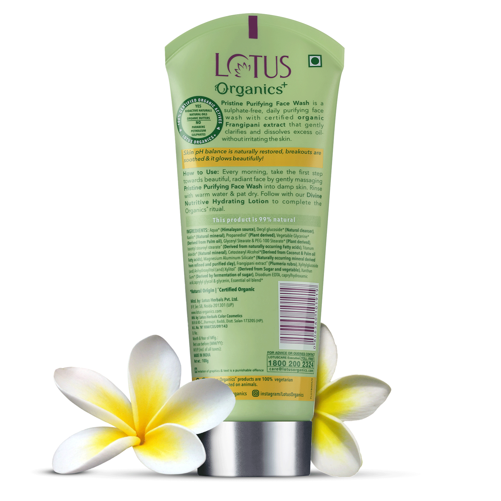 Organics+ Pristine Purifying Face Wash