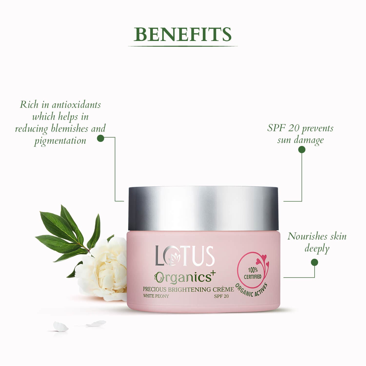 Precious Brightening Creme SPF 20 ShopLotusOrganic