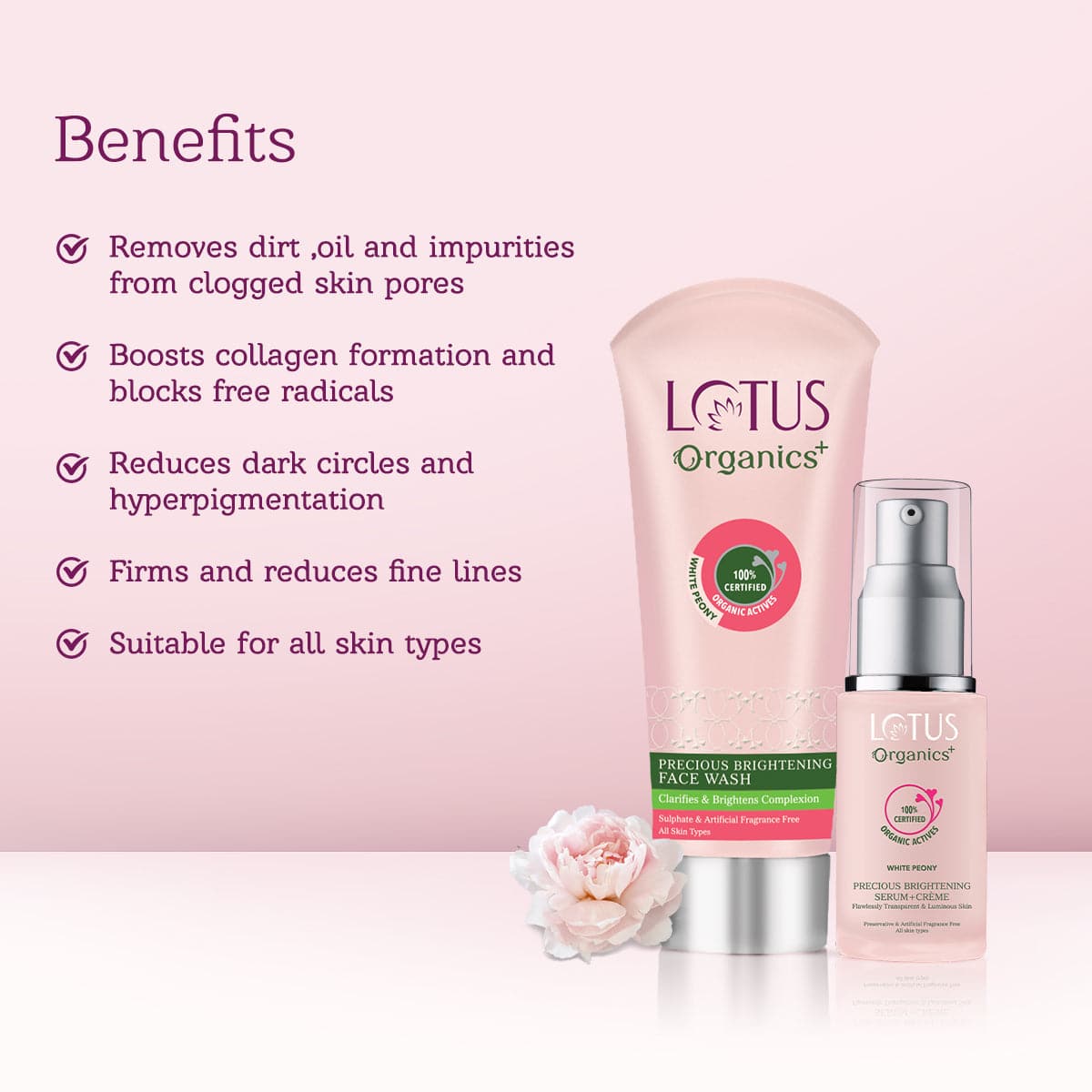 Precious Brightening Facewash & Serum-Creme collection