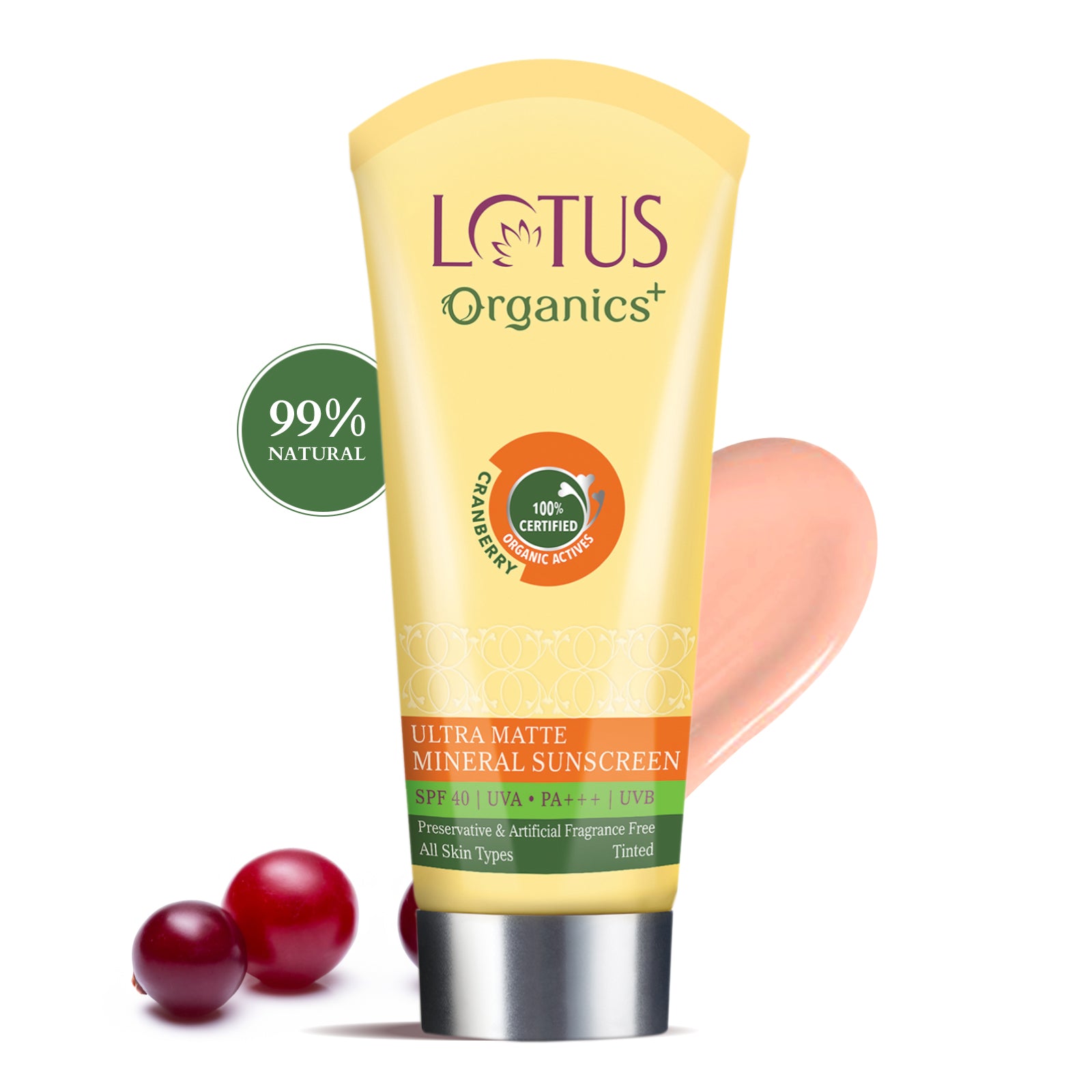 Organics+ Ultra Matte Mineral Sunscreen SPF 40 PA+++