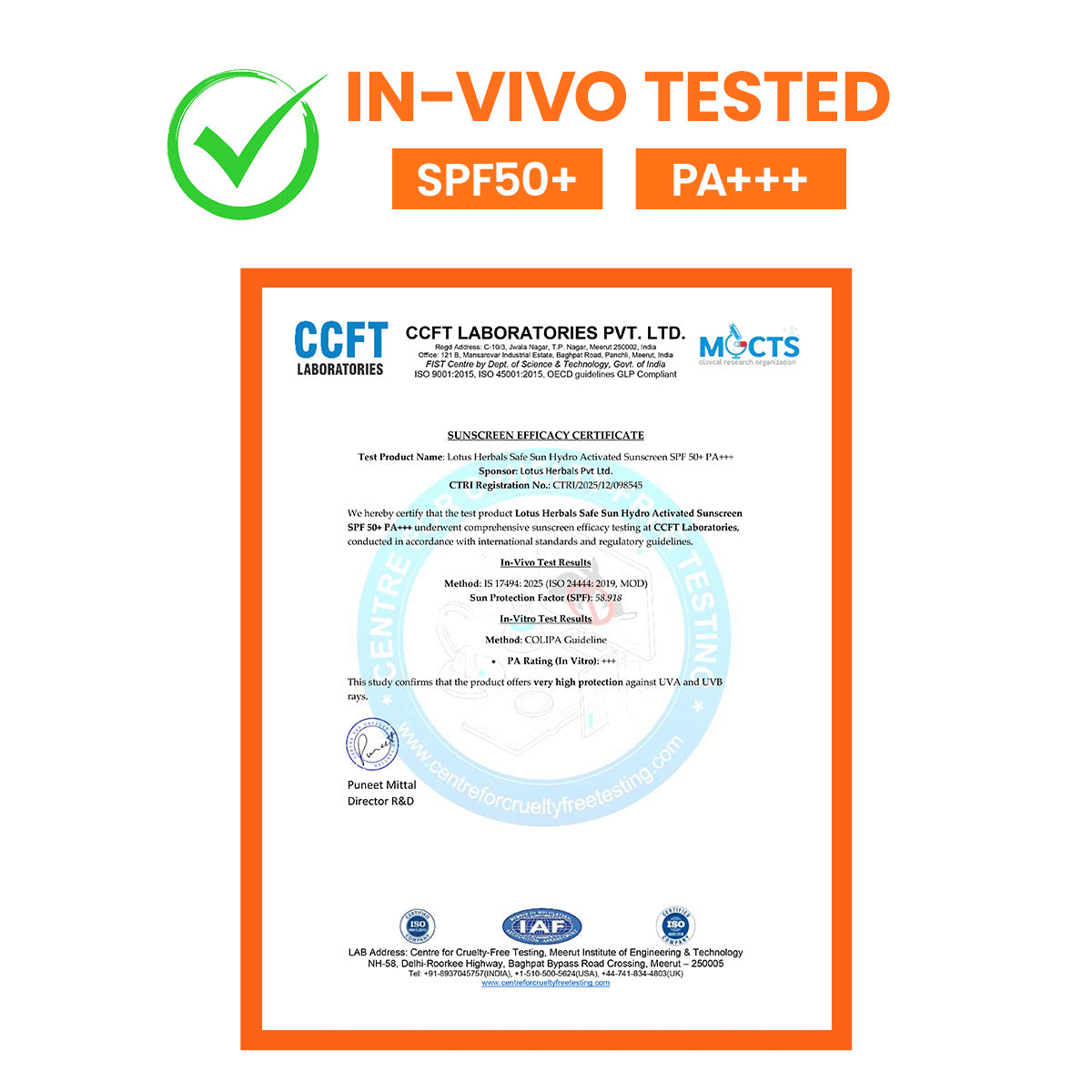 Lotus Herbals Safe Sun HydroActivated Sunscreen SPF 50+ PA+++