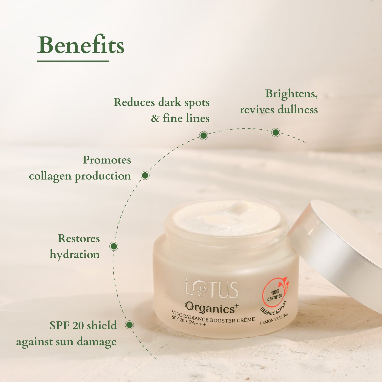 Organics+ Vitamin-C Radiance Booster cream