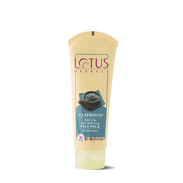 Cruelty Free - Lotus Herbals CLAYWHITE Black Clay Skin Brightening Face Pack
