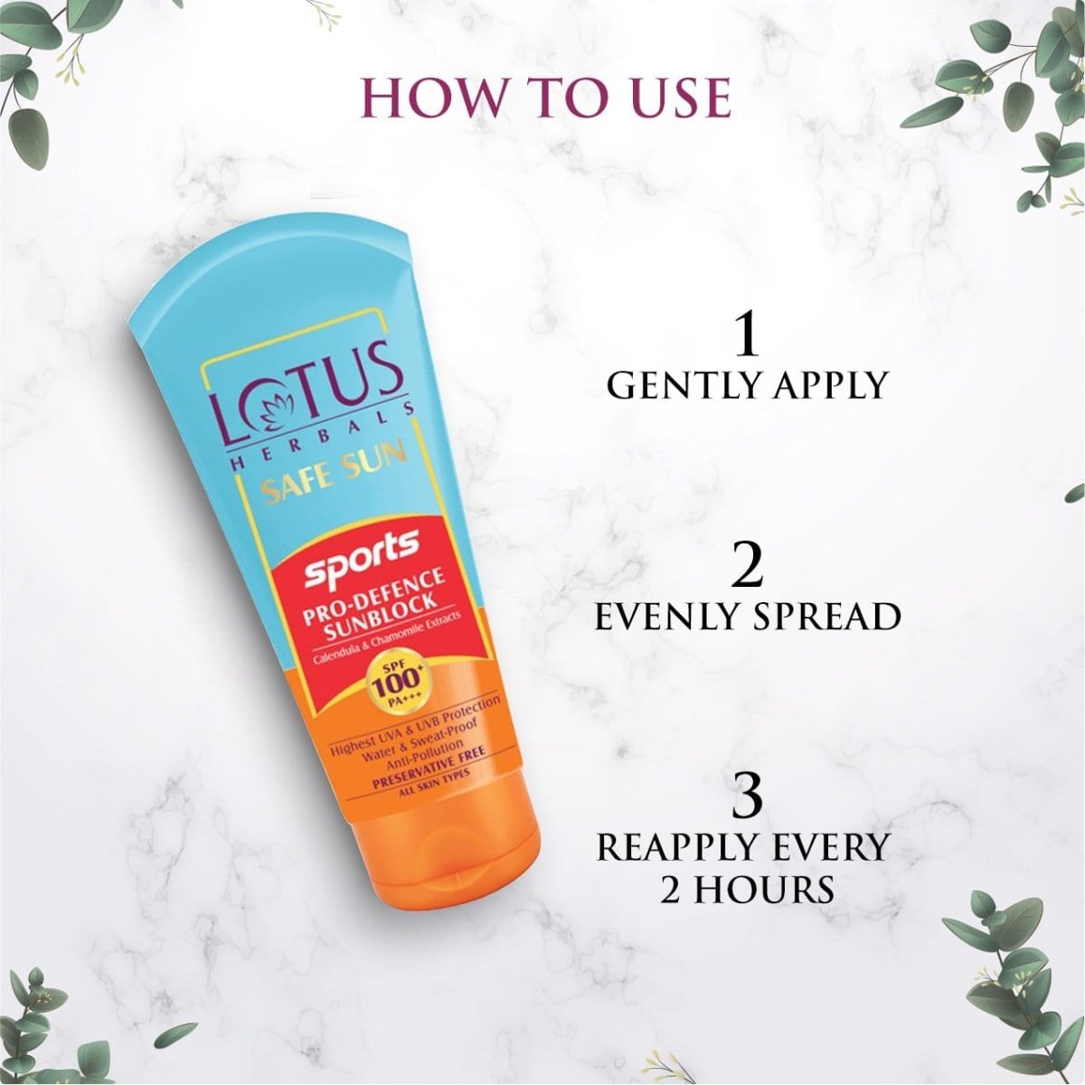 SAFE SUN Sports Pro-Defence Sunblock SPF 100+ PA+++ - Lotus Herbals